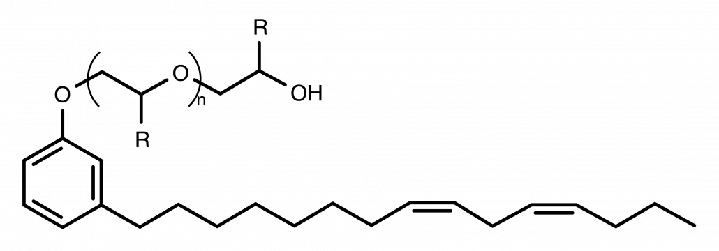 Generic cardanol polyalkoxylate structure